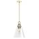 Hunter Klein Alturas Gold with Clear Glass 1 Light Pendant