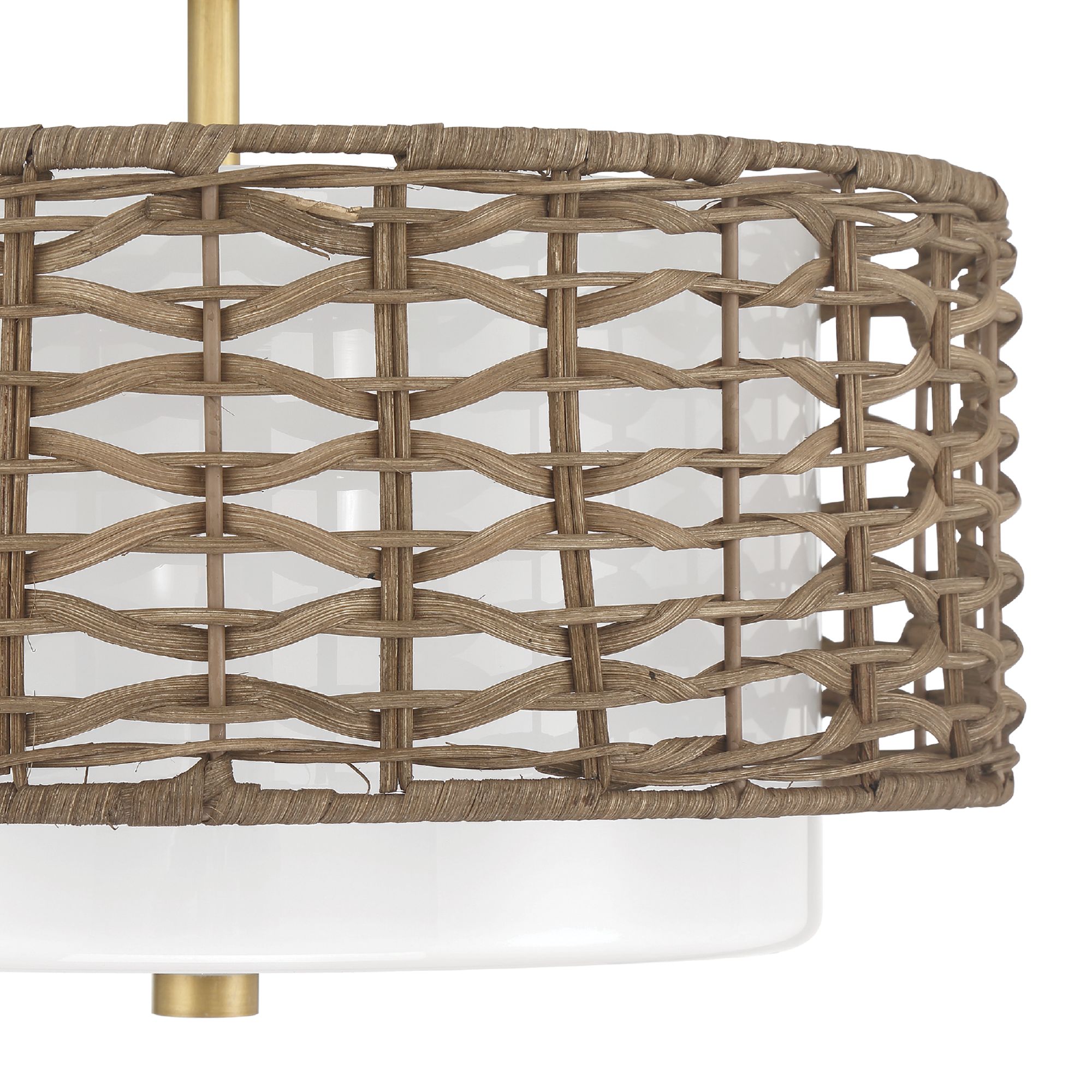 Image 7 Hunter Laila 14" Wide Luxe Gold Drum Ceiling Light more views
