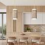 3_Hunter Laila Luxe Gold with Cased White Glass 1 Light Pendant more views