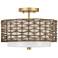 Hunter Laila Luxe Gold with Cased White Glass 2 Light Flush Mount