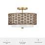 5_Hunter Laila Luxe Gold with Cased White Glass 2 Light Flush Mount more views