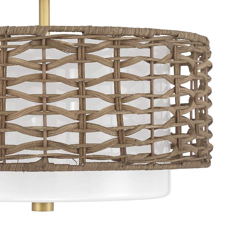 Image 7 Hunter Laila Luxe Gold with Cased White Glass 2 Light Flush Mount more views