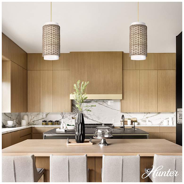 Image 3 Hunter Laila Luxe Gold with Cased White Glass 3 Light Pendant more views