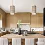 3_Hunter Laila Luxe Gold with Cased White Glass 3 Light Pendant more views