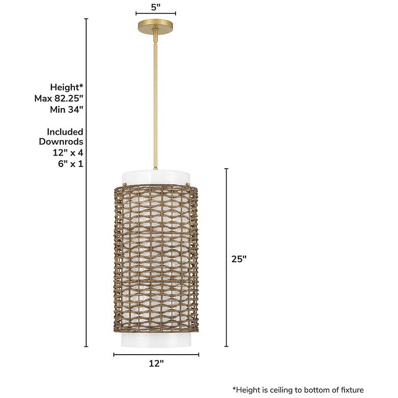 Image 4 Hunter Laila Luxe Gold with Cased White Glass 3 Light Pendant more views