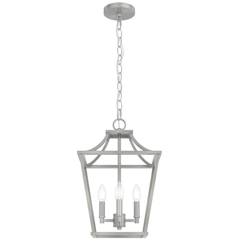 Image 1 Hunter Laurel 12" Wide Brushed Nickel 4-Light Mini Pendant