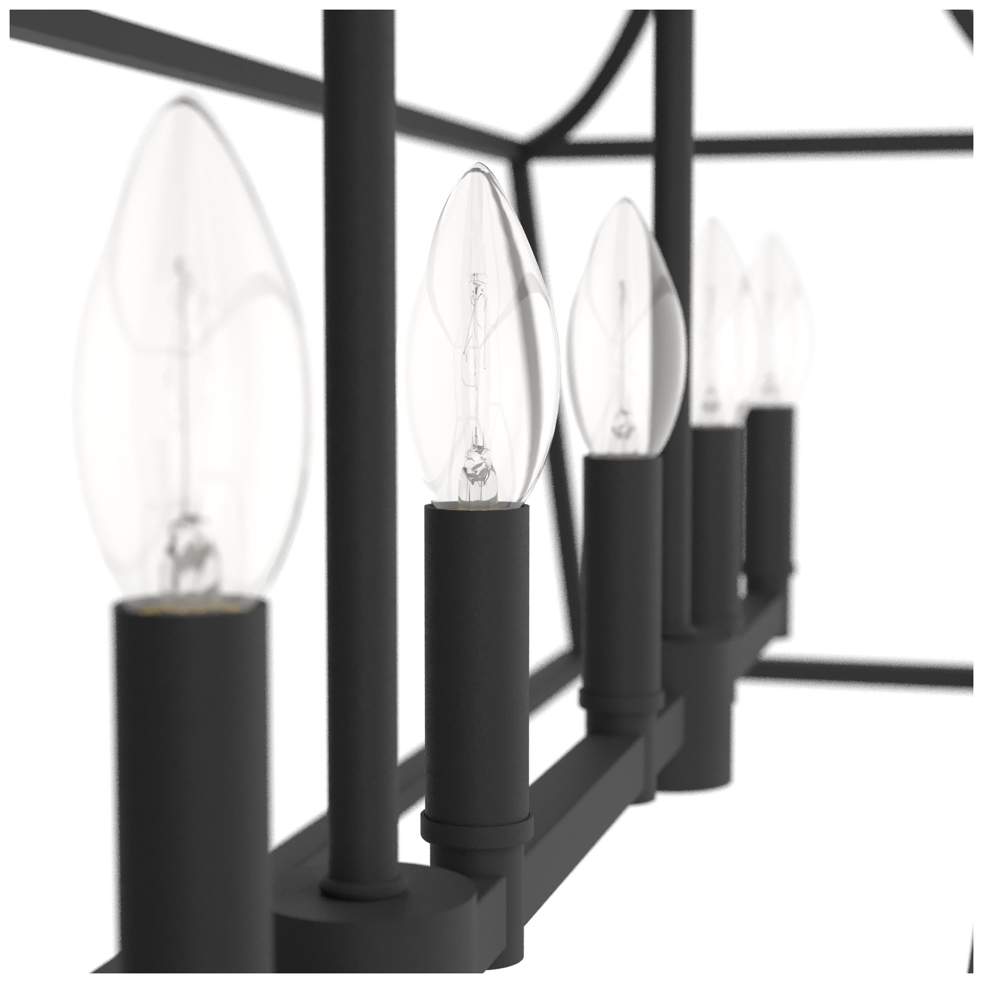 Hunter Laurel Ridge Natural Black Iron 6 Light Large Chandelier