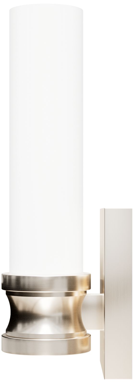 Image 4 Hunter Lenlock Brushed Nickel with Cased White Glass 1 Light Sconce more views