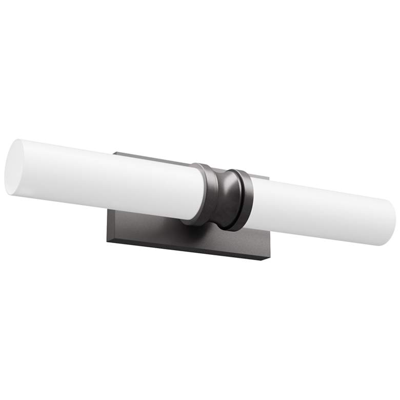 Image 1 Hunter Lenlock Noble Bronze with Cased White Glass 2 Light Vanity