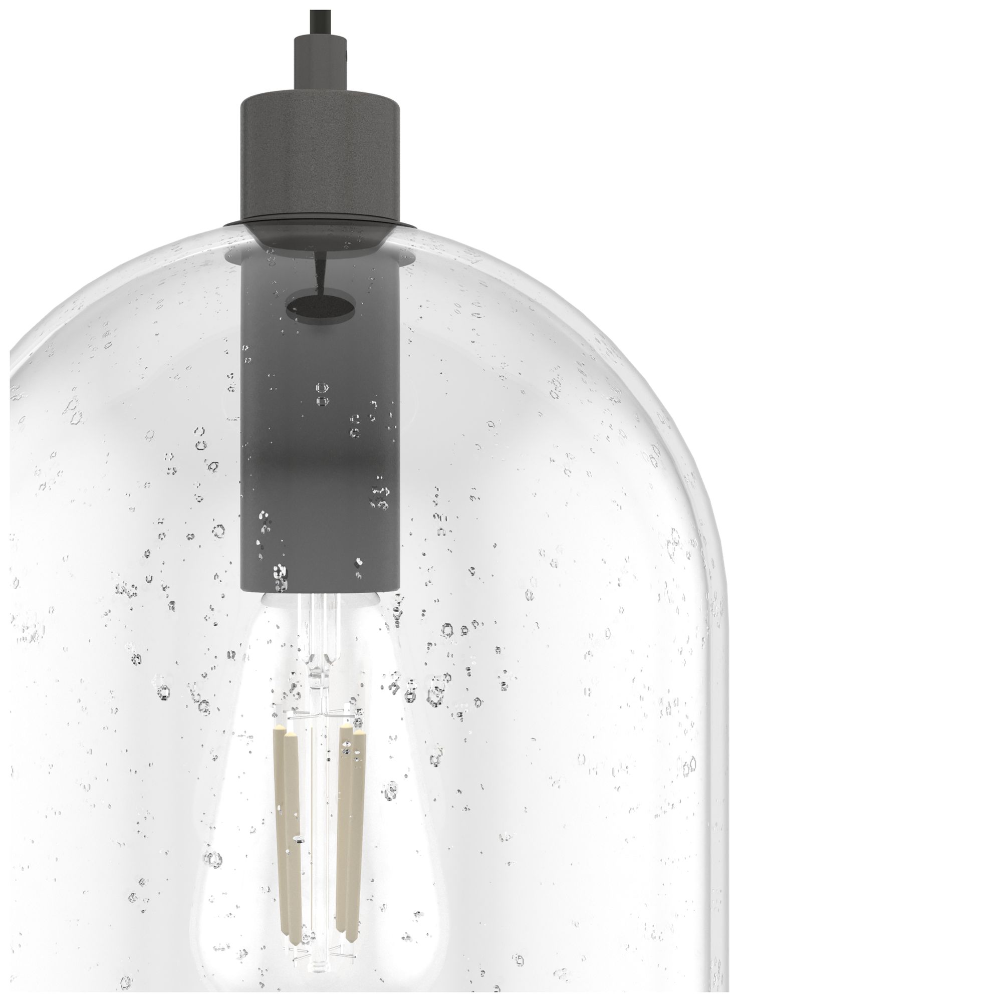 Image 2 Hunter Lochemeade Noble Bronze with Clear Seeded Glass 1 Light Pendant more views