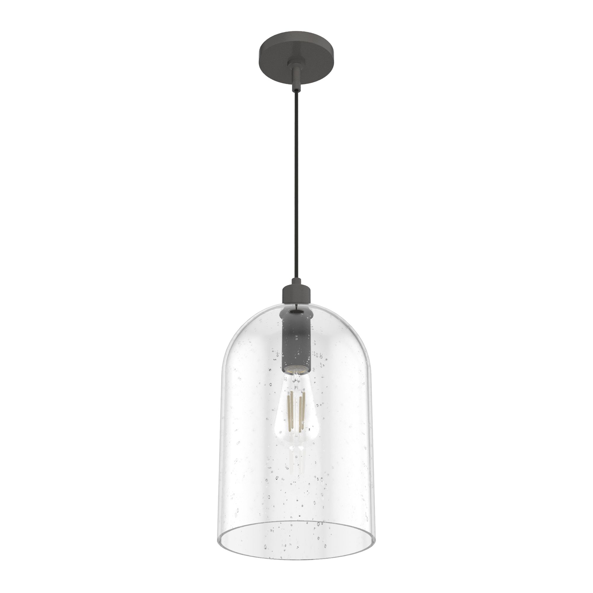 Image 3 Hunter Lochemeade Noble Bronze with Clear Seeded Glass 1 Light Pendant more views