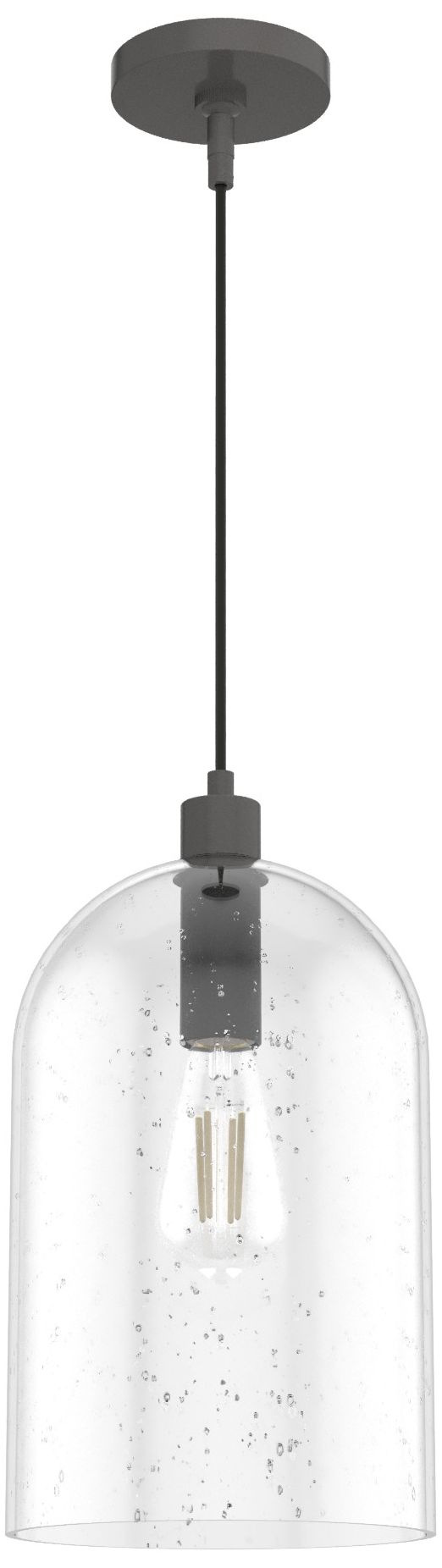 Image 6 Hunter Lochemeade Noble Bronze with Clear Seeded Glass 1 Light Pendant more views