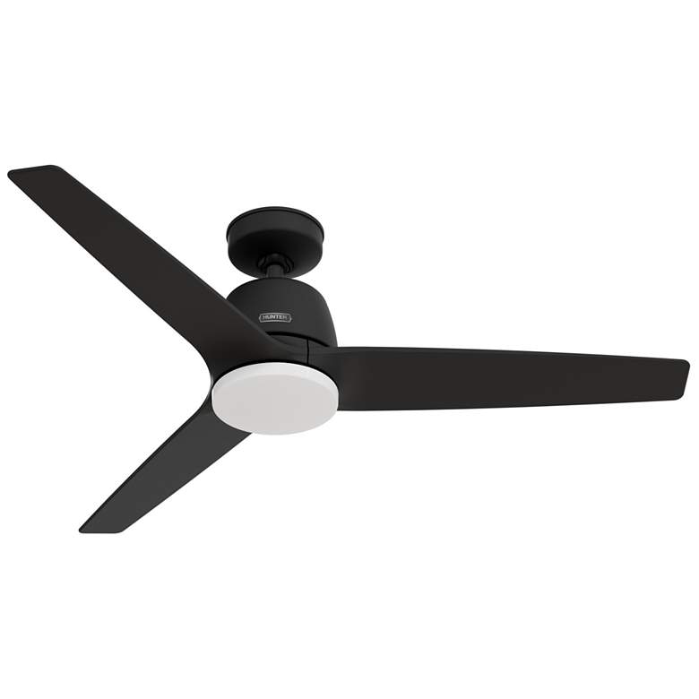 Image 2 Hunter Malden LED 52" Matte Black Ceiling Fan with Handheld Remote