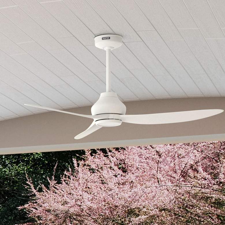 Image 1 Hunter Mazzini 52 in Matte White ENERGY STAR Outdoor Fan