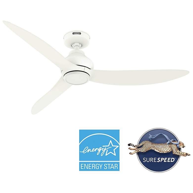 Image 3 Hunter Mazzini 52 in Matte White ENERGY STAR Outdoor Fan more views