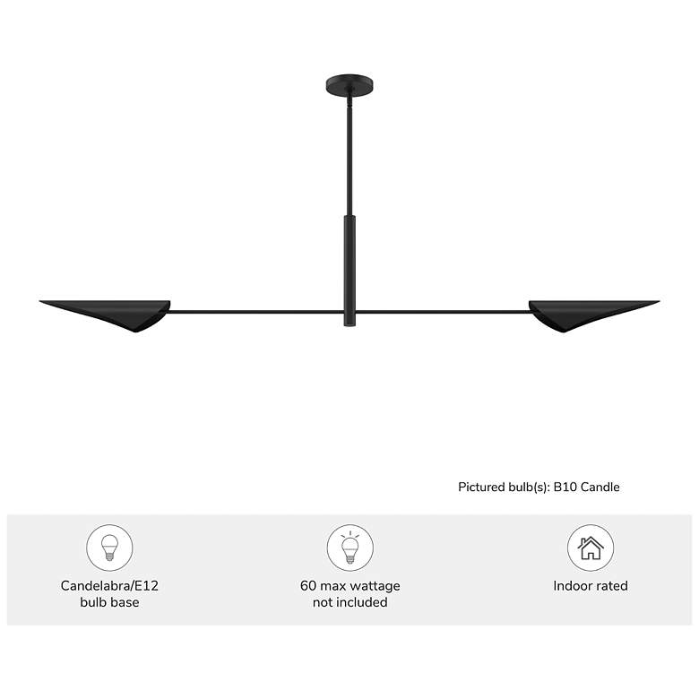 Image 5 Hunter Merian Matte Black 2 Light Extra Large Chandelier more views