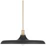 2_Hunter Moriso Matte Black and Modern Brass 1 Light Large Pendant