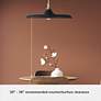 7_Hunter Moriso Matte Black and Modern Brass 1 Light Large Pendant more views