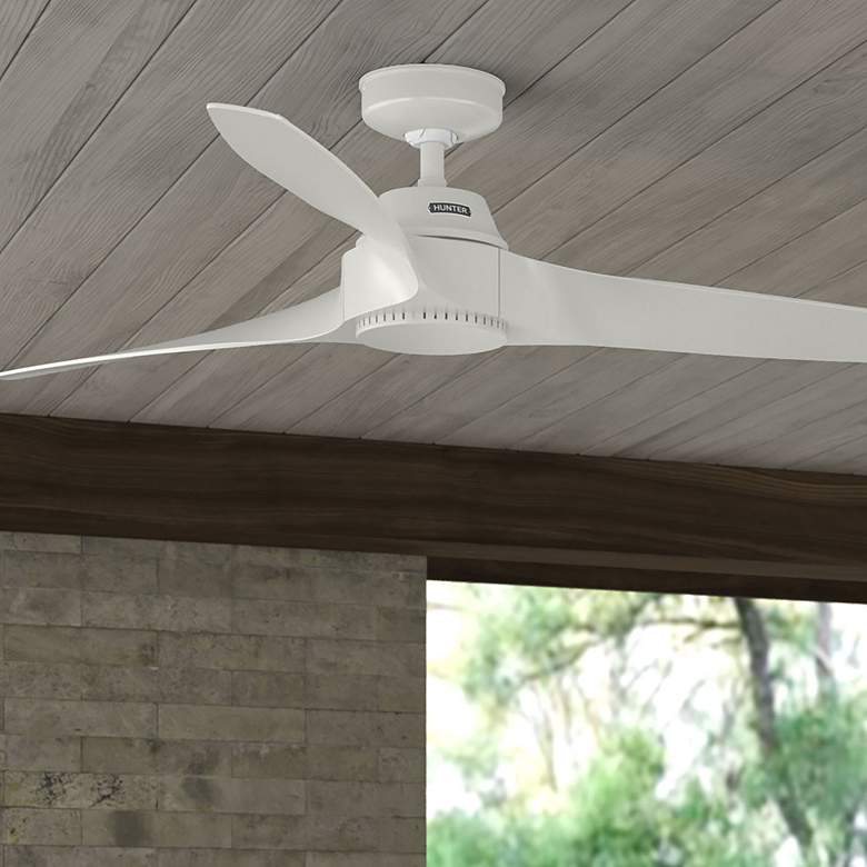 Image 1 Hunter Mosley 60 in Fresh White ENERGY STAR Outdoor Fan