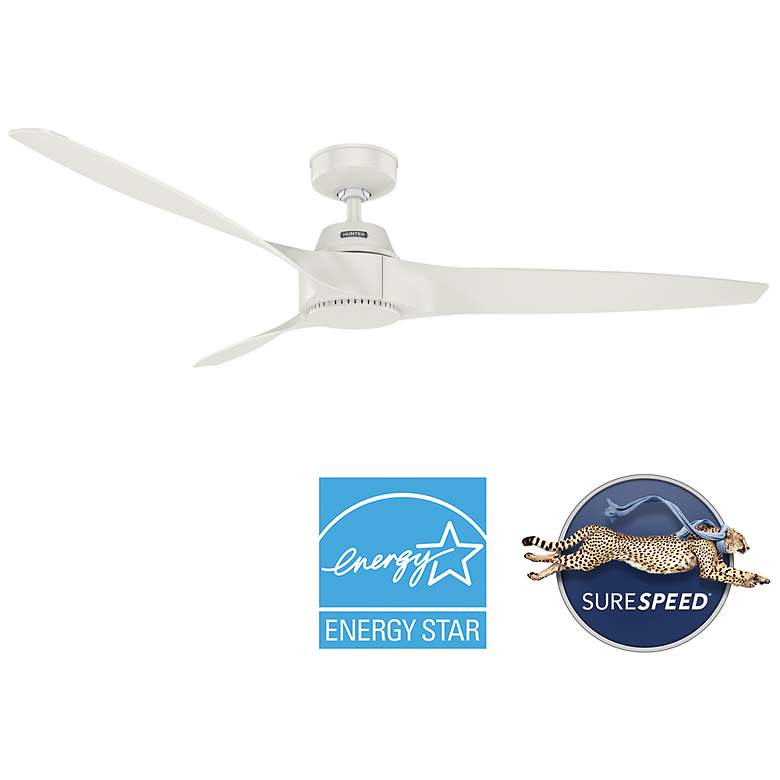 Image 3 Hunter Mosley 60 in Fresh White ENERGY STAR Outdoor Fan more views