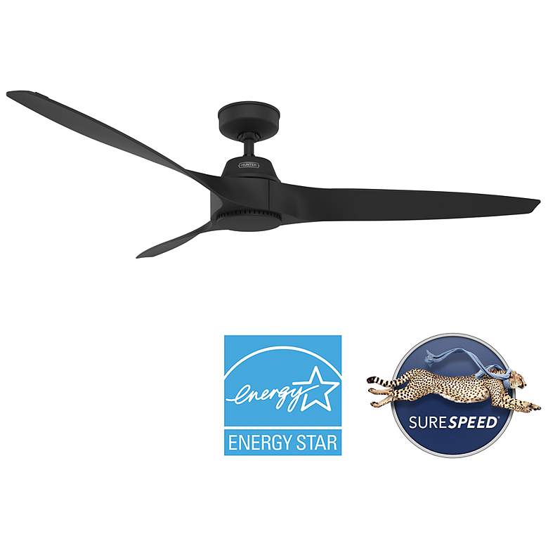 Image 3 Hunter Mosley 60 in Matte Black ENERGY STAR Outdoor Fan more views