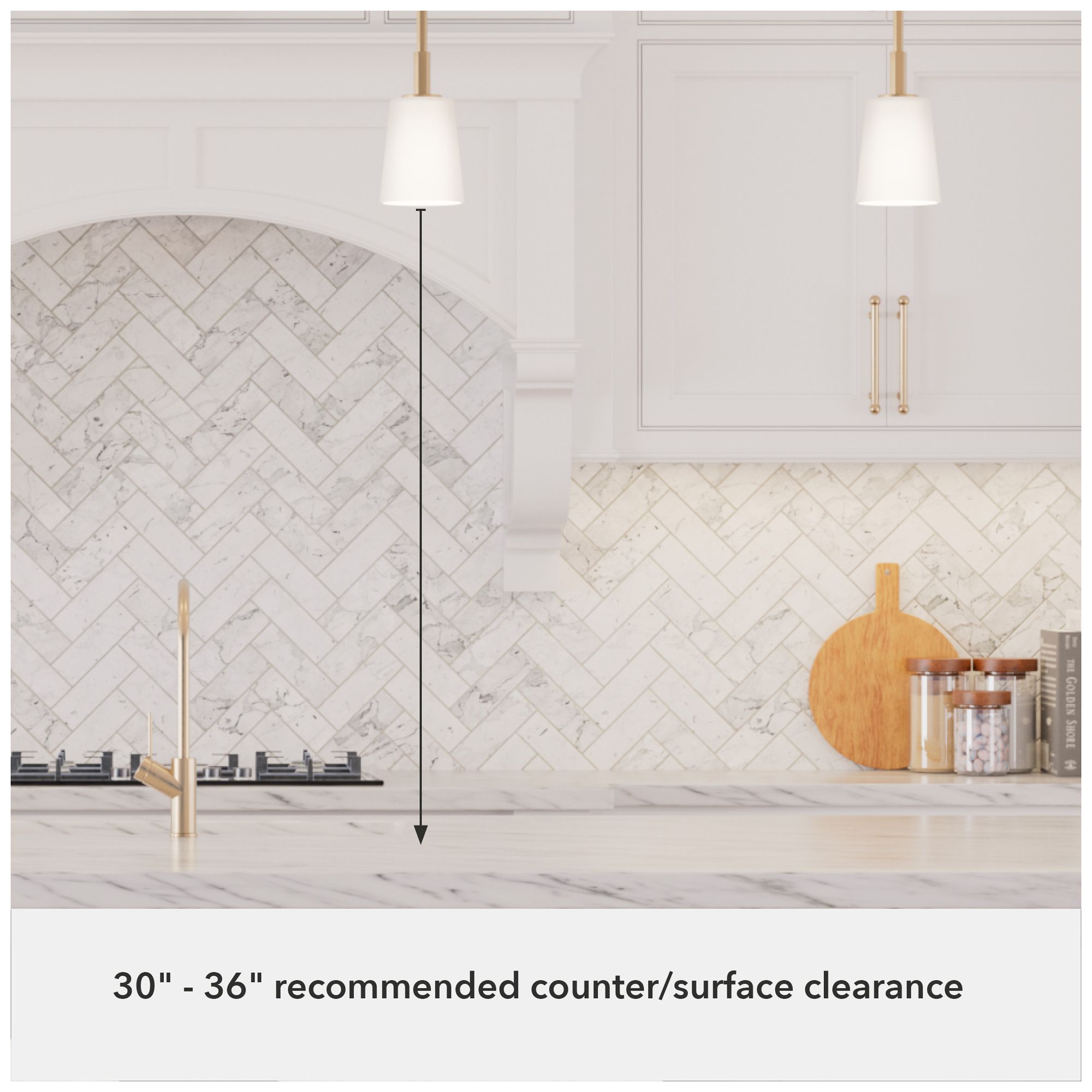 Image 3 Hunter Nolita Alturas Gold with Cased White Glass 1 Light Pendant more views