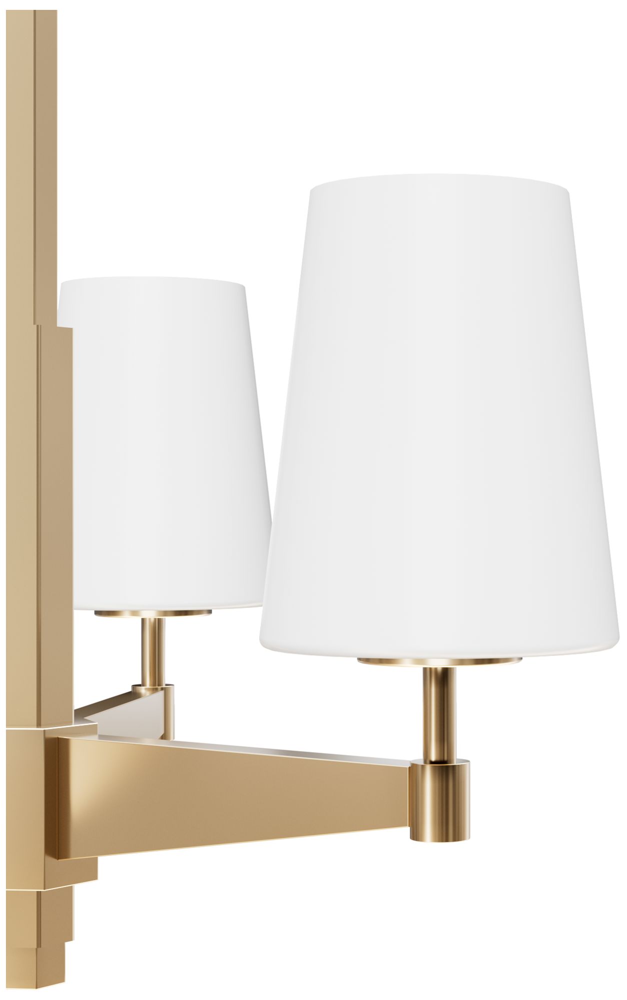 Image 2 Hunter Nolita Alturas Gold with Cased White Glass 3 Light Chandelier more views