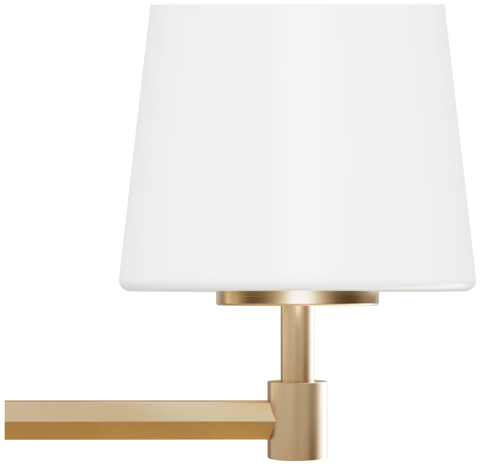 Image 3 Hunter Nolita Alturas Gold with Cased White Glass 4 Light Bathroom Vanity more views