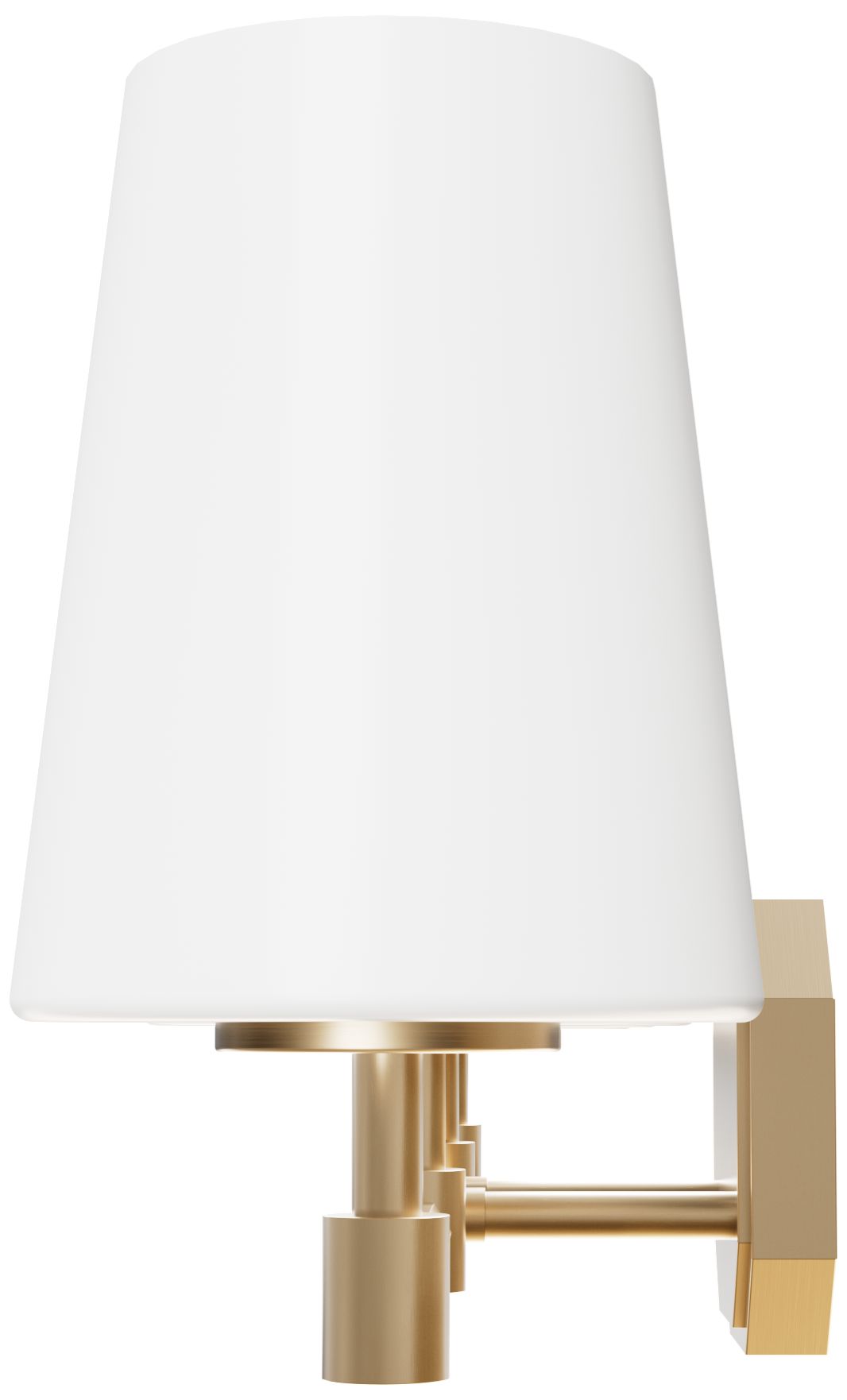 Image 4 Hunter Nolita Alturas Gold with Cased White Glass 4 Light Bathroom Vanity more views