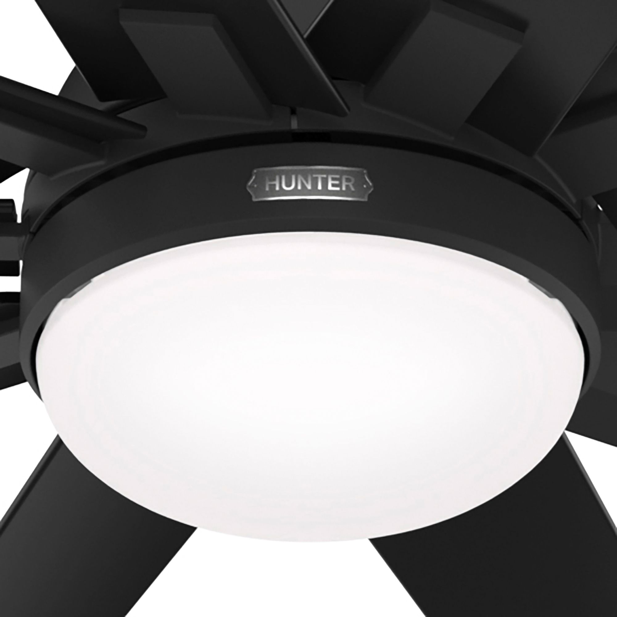 Hunter Overton LED 60 in Matte Black ENERGY STAR Outdoor Fan