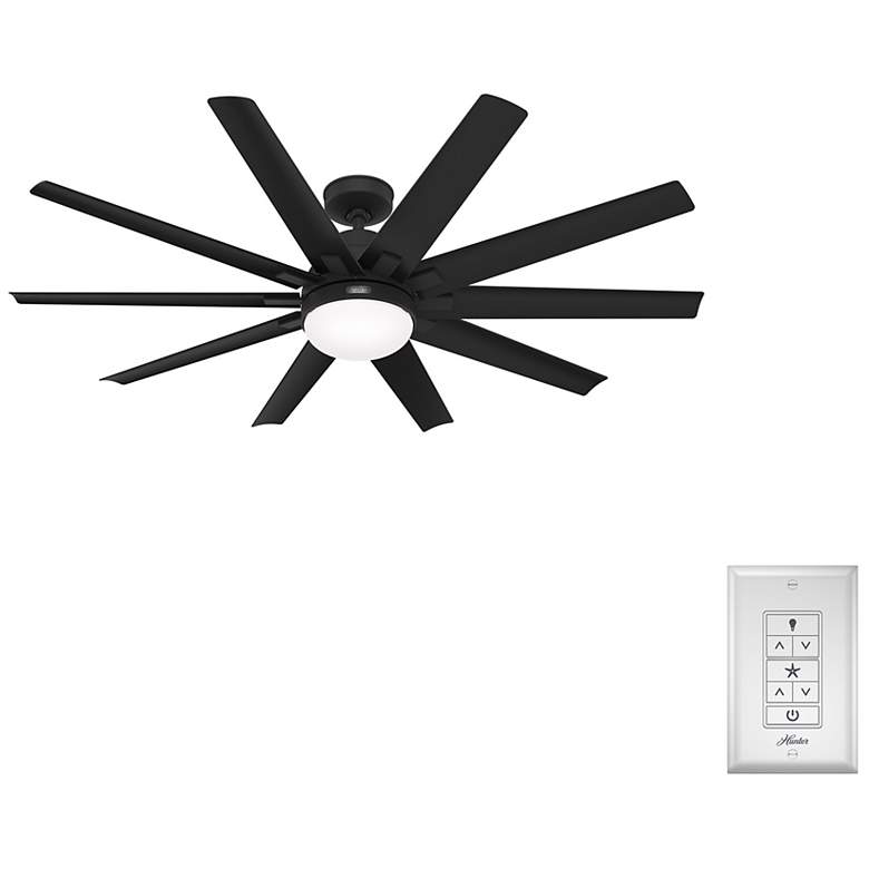 Image 4 Hunter Overton LED 60 in Matte Black ENERGY STAR Outdoor Fan more views