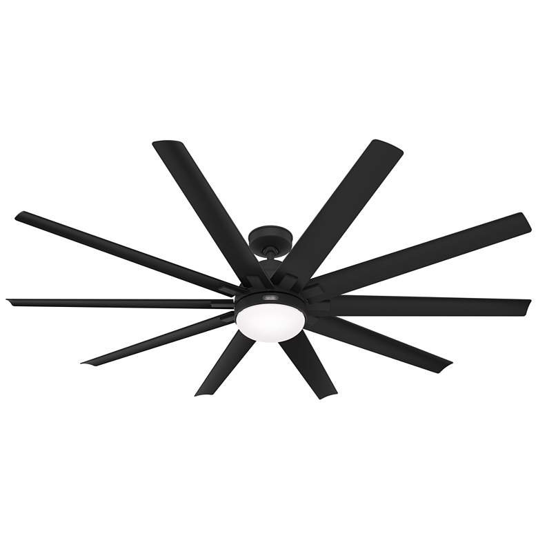 Image 2 Hunter Overton LED 72 in Matte Black ENERGY STAR Outdoor Fan