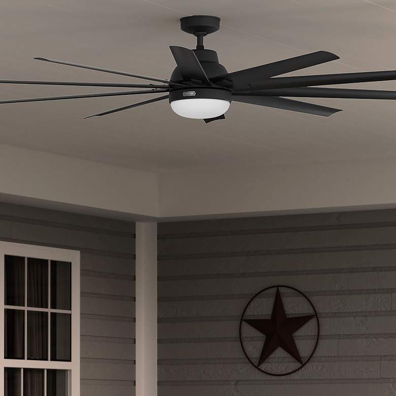 Image 1 Hunter Overton LED 72 in Matte Black ENERGY STAR Outdoor Fan