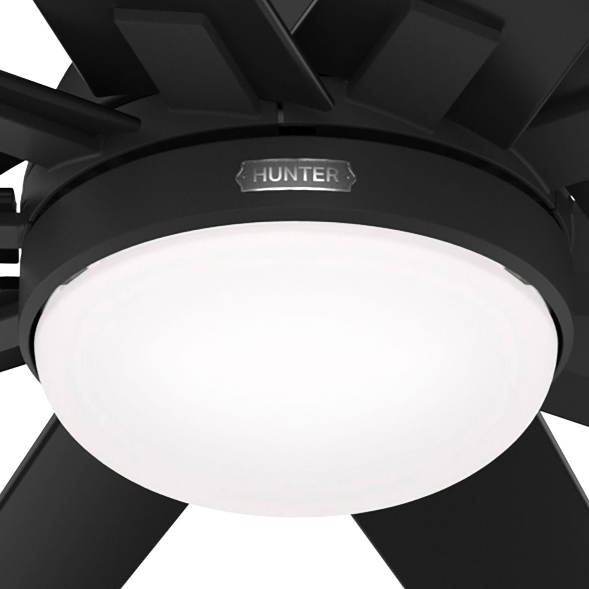 Hunter Overton LED 72 in Matte Black ENERGY STAR Outdoor Fan