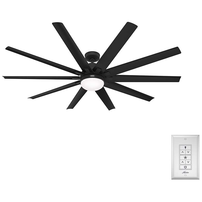 Image 4 Hunter Overton LED 72 in Matte Black ENERGY STAR Outdoor Fan more views