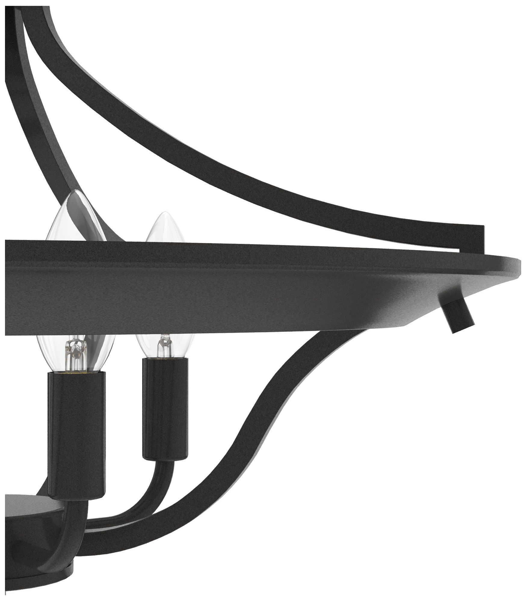 Image 5 Hunter Perch Point Noble Bronze 4 Light Medium Flush Mount more views