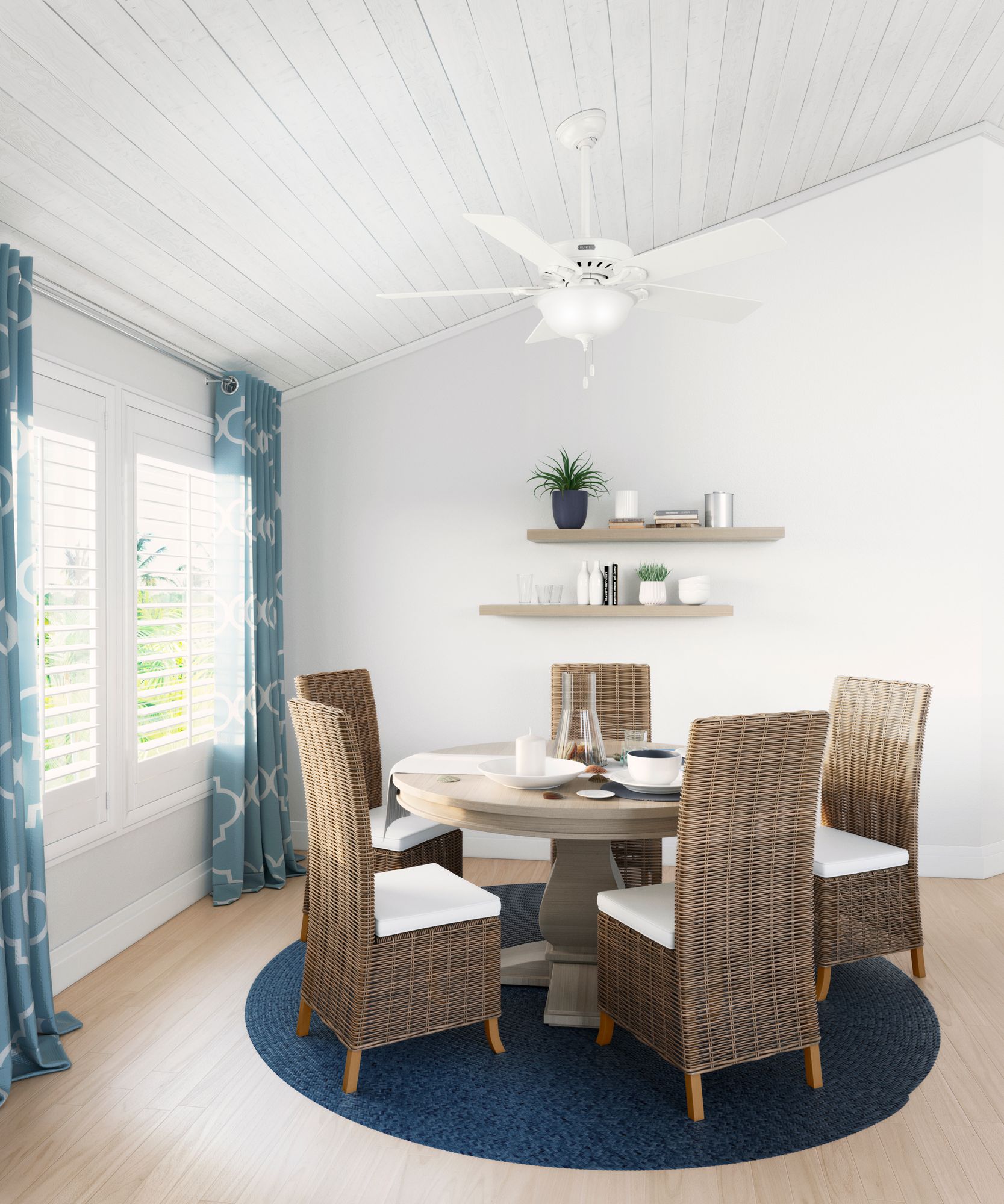 Hunter Pro's Best LED 52 in Fresh White ENERGY STAR Indoor Fan