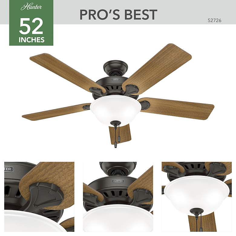 Image 5 Hunter Pro's Best LED 52 in Noble Bronze ENERGY STAR Indoor Fan more views