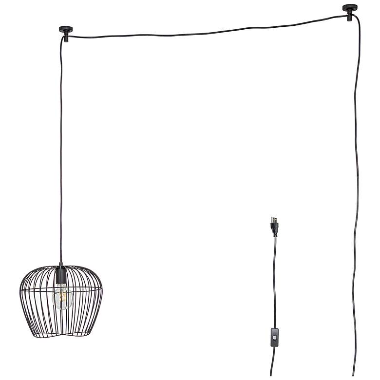 Image 4 Hunter Redding Matte Black 1 Light Medium Pendant Ceiling Light Fixture more views