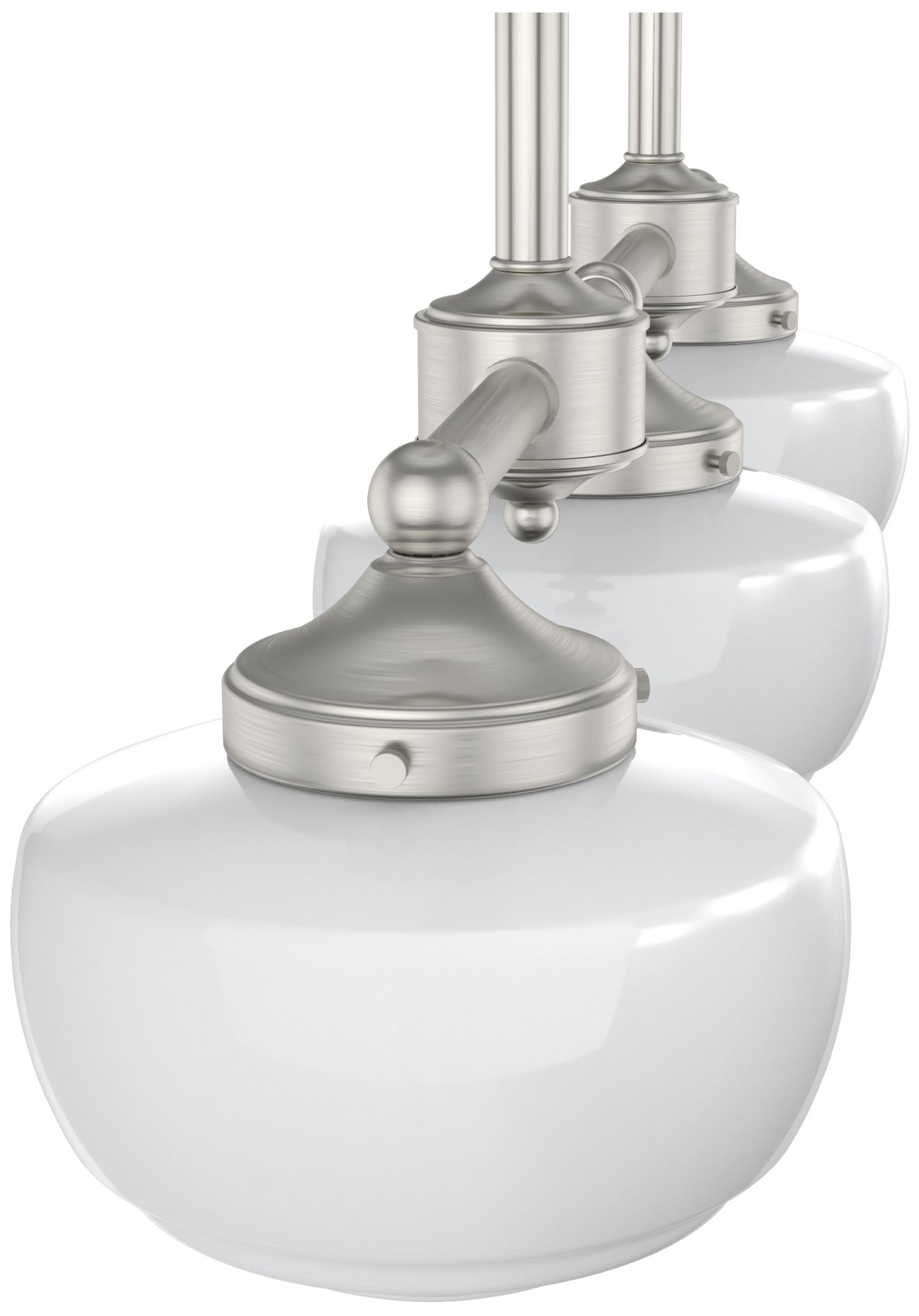Image 3 Hunter Saddle Creek Brushed Nickel 3 Light Chandelier Ceiling Light Fixture more views
