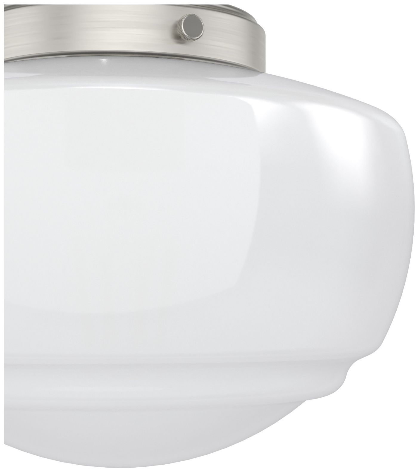 Image 2 Hunter Saddle Creek Brushed Nickel with Cased White Glass Flush Mount more views