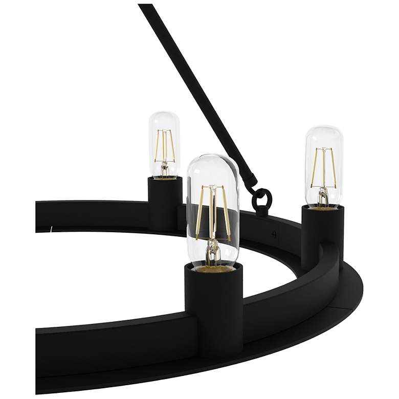 Image 7 Hunter Saddlewood Natural Iron 6 Light Chandelier more views