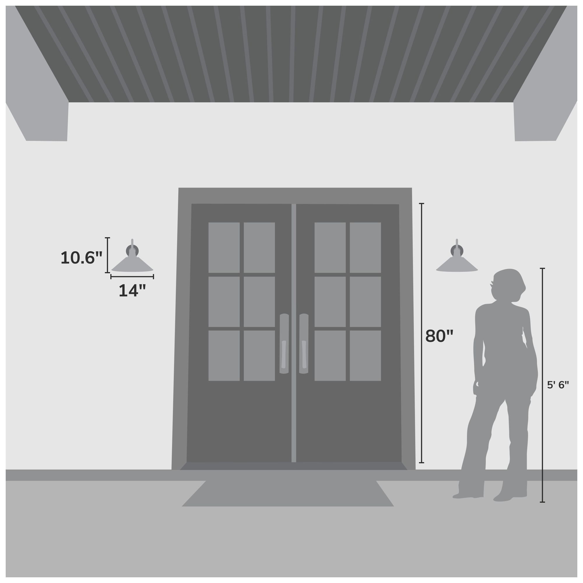 Image 3 Hunter Skyflow Matte Bronze Outdoor WeatherMax Medium Wall Light more views