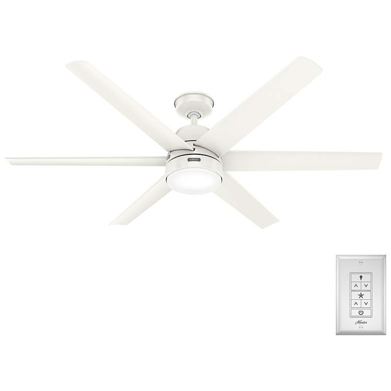 Image 4 Hunter Skysail LED 60 in Fresh White ENERGY STAR WeatherMax Outdoor Fan more views