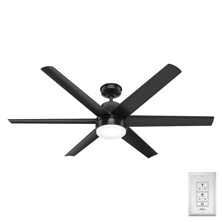 Image 4 Hunter Skysail LED 60 in Matte Black ENERGY STAR WeatherMax Outdoor Fan more views
