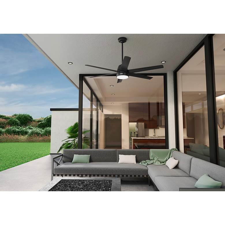 Image 5 Hunter Skysail LED 60 in Matte Black ENERGY STAR WeatherMax Outdoor Fan more views