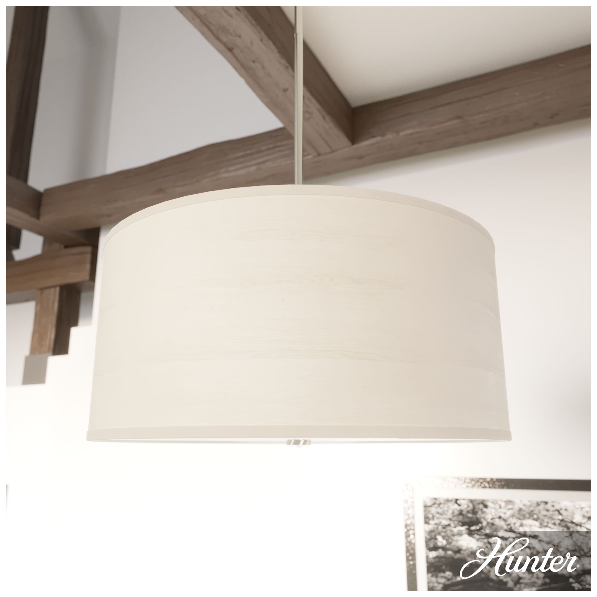 Image 4 Hunter Solhaven Brushed Nickel 3 Light Pendant more views