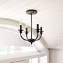 Thumbnail1 of Hunter Southcrest Matte Black 4 Light Flush Mount Ceiling Light Fixture