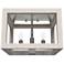Hunter Squire Manor Chrome and Distressed White 4 Light Flush Mount
