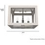 2_Hunter Squire Manor Chrome and Distressed White 4 Light Flush Mount more views